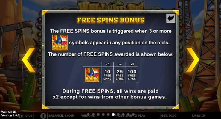 Well Oil Be! :: Free Spins Rules