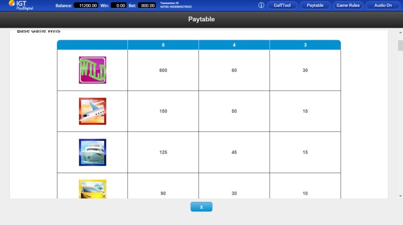 Paytable - Medium Value Symbols