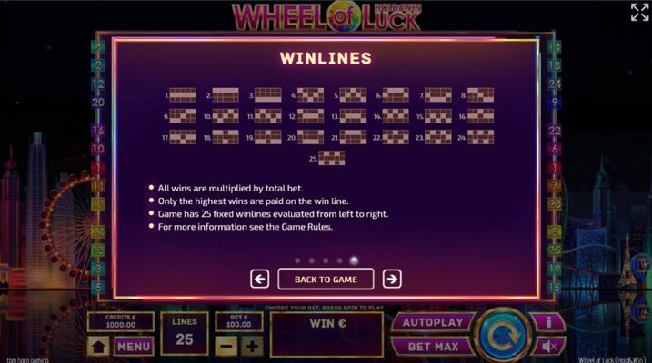Wheel of Luck Hold & Win :: Paylines 1-25