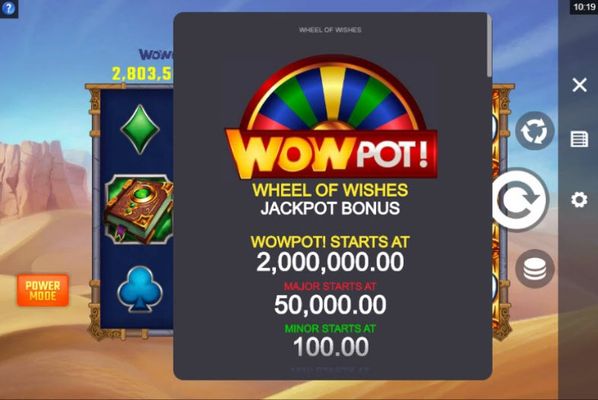 Wheel of Wishes :: Jackpot Rules