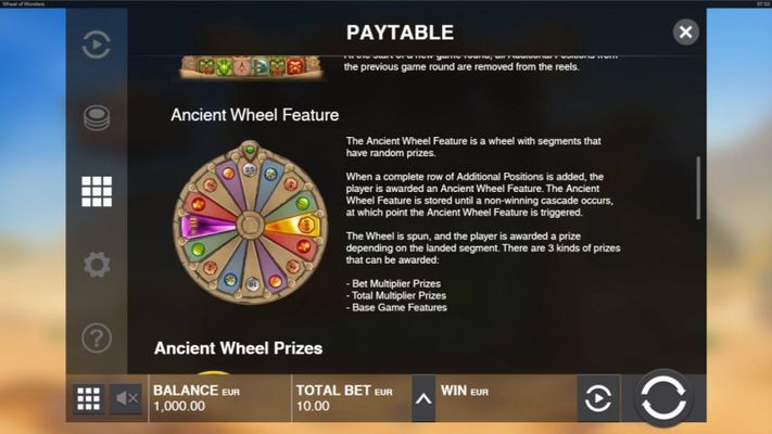 Wheel of Wonders :: Ancient Wheel Feature