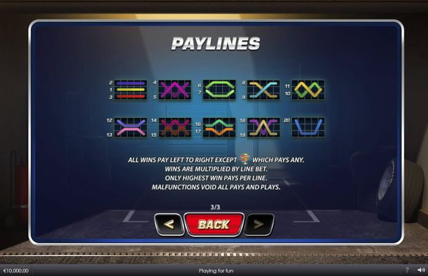 Paylines 1-20