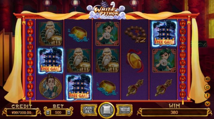 White Python :: Scatter symbols triggers the free spins feature
