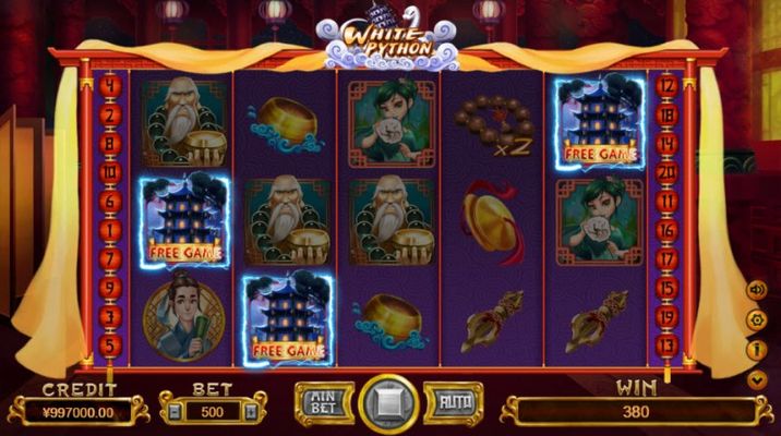 Scatter symbols triggers the free spins feature