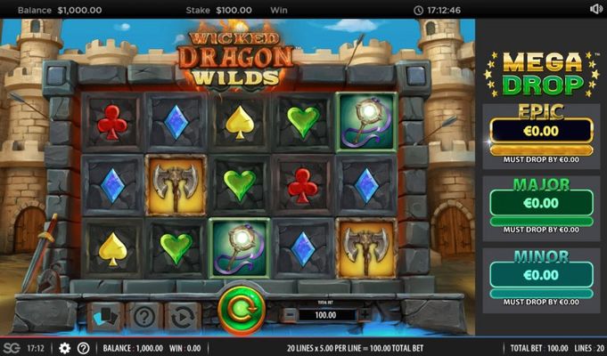 Wicked Dragon Wilds Mega Drop :: Main Game Board