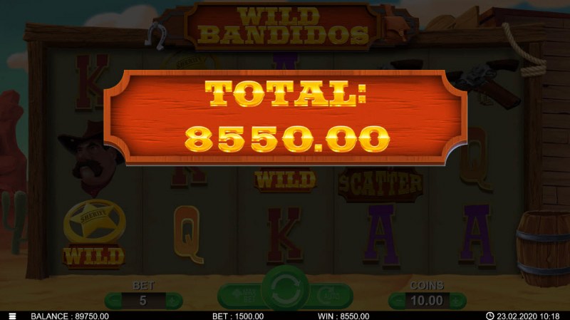 Total free spins payout