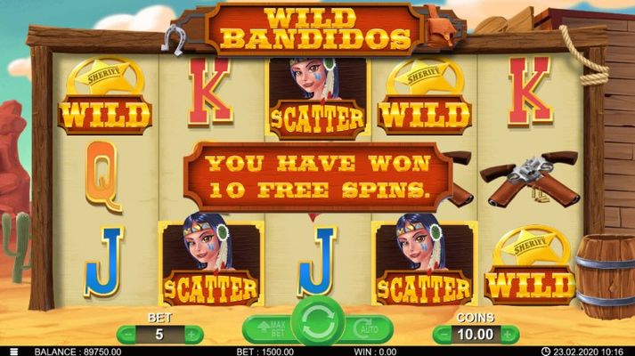 Scatter symbols triggers the free spins feature