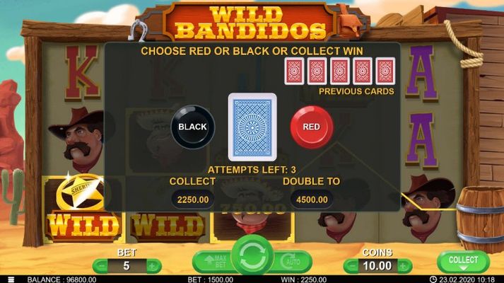 Black or Red Gamble Feature