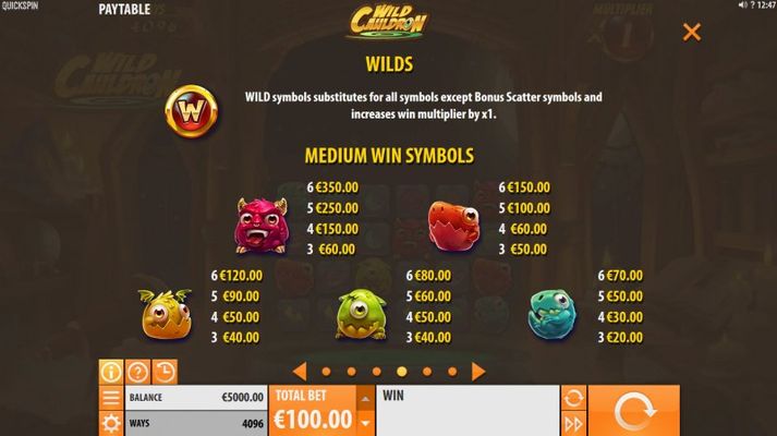 Wild Cauldron :: Paytable - High Value Symbols
