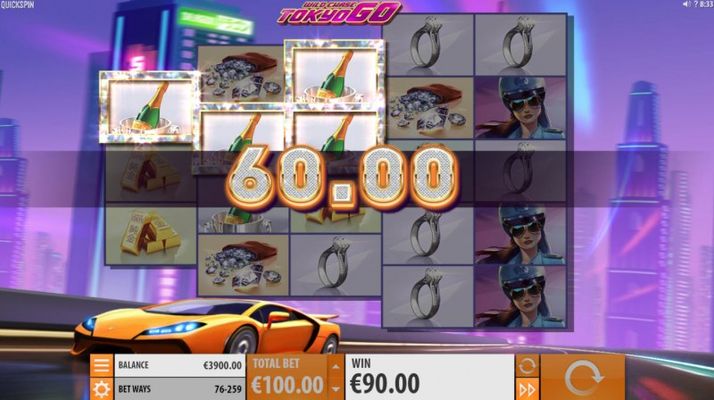 Wild Chase Tokyo Go :: Respin triggers additional winning paylines