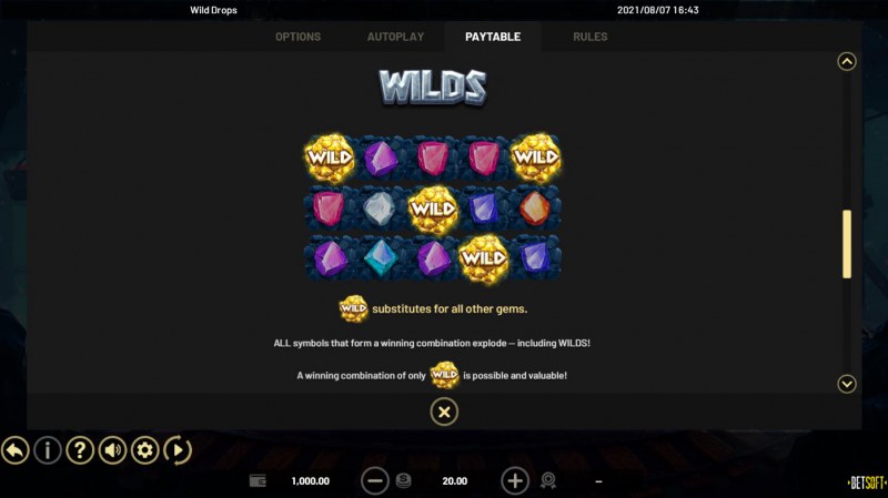Wild Drops :: Wild Symbol Rules