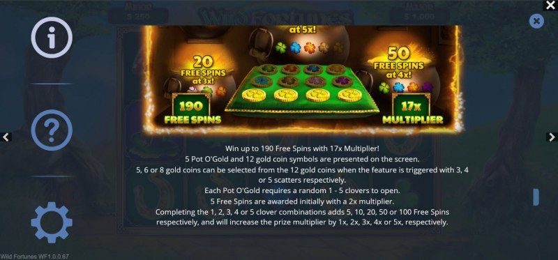 Wild Fortunes :: Free Spin Feature Rules