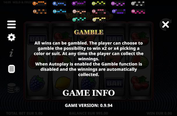 Gamble feature