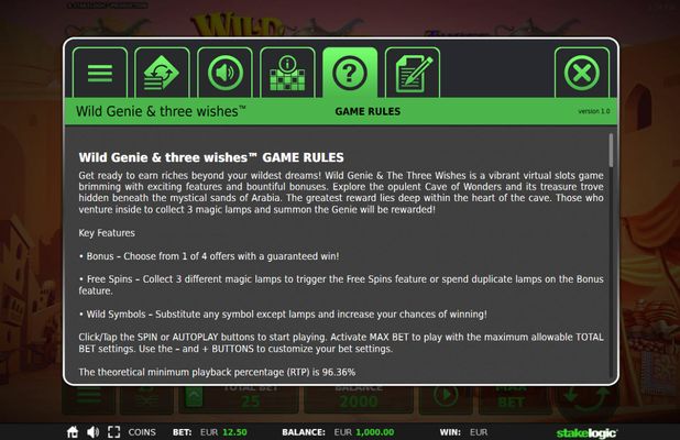 Wild Genie & the Three Wishes :: General Game Rules