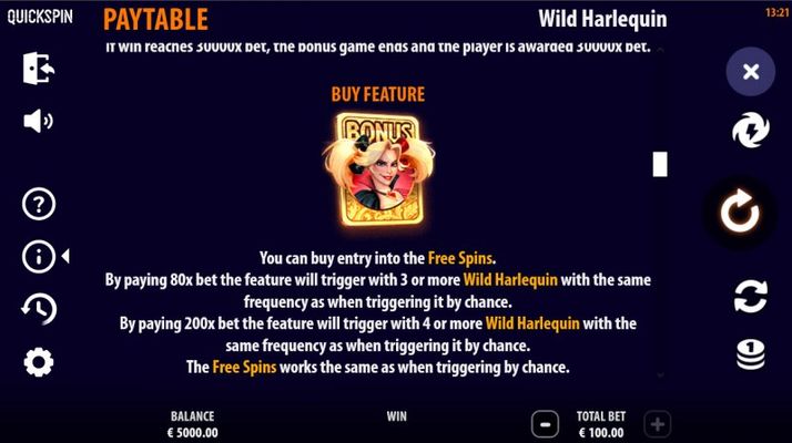 Wild Harlequin :: Buy Feature