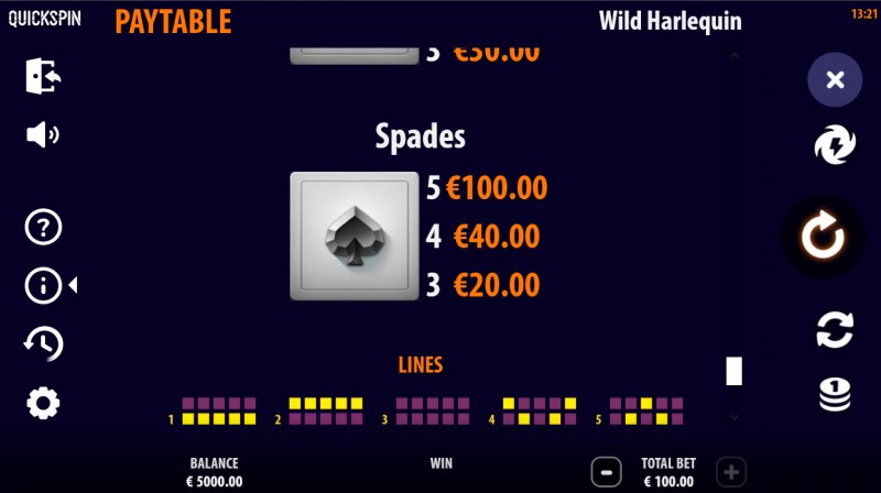 Wild Harlequin :: Spades Symbol
