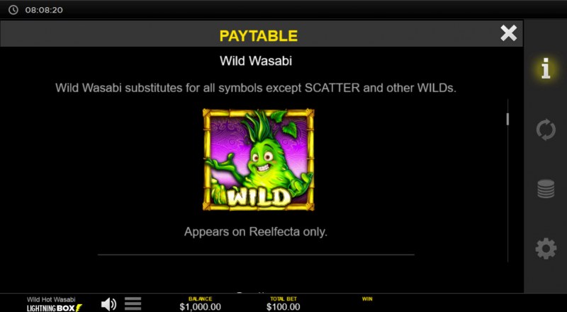 Wild Hot Wasabi :: Wild Symbol Rules