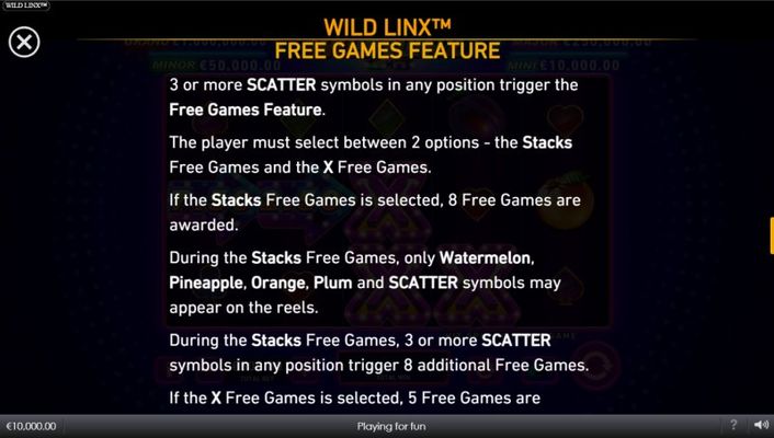 Wild Linx :: Free Game Rules