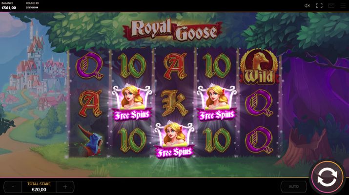 Scatter symbols triggers the free spins feature