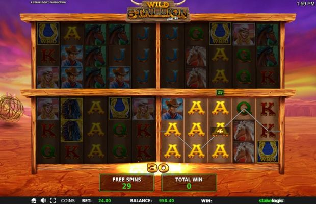 Free spin are played on the board that triggered the free spins