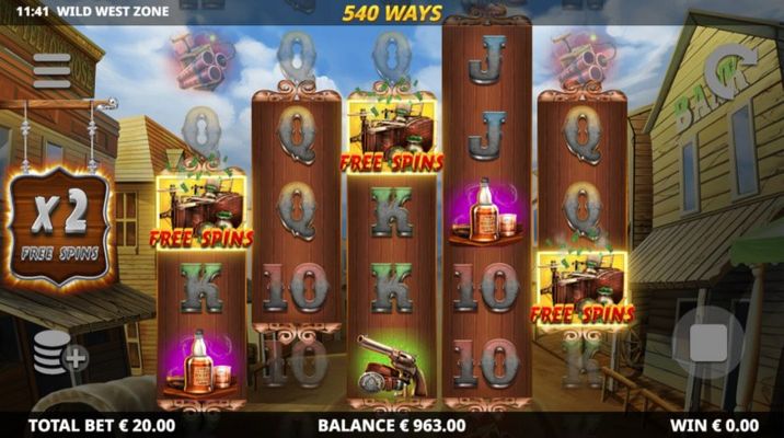 Scatter symbols triggers the free spins feature