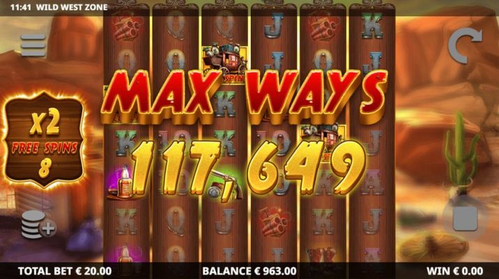 Max Ways active during the free spins feature