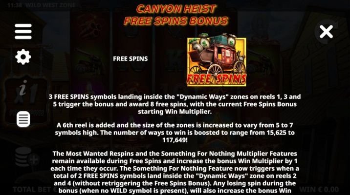 Canyon Heist Free Spins