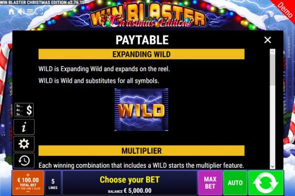 Win Blaster Christmas Edition :: Wild Symbols Rules