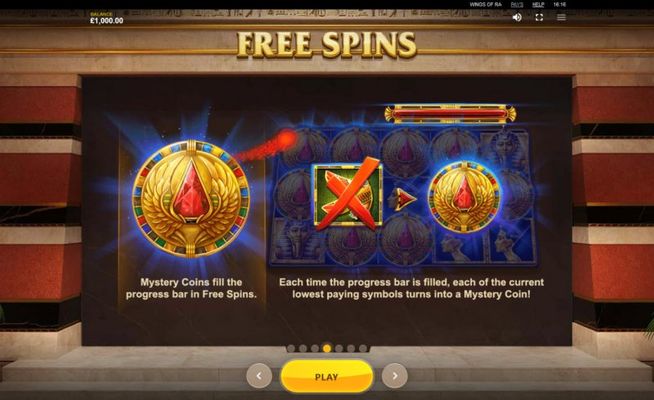 Wings of Ra :: Free Spins Rules