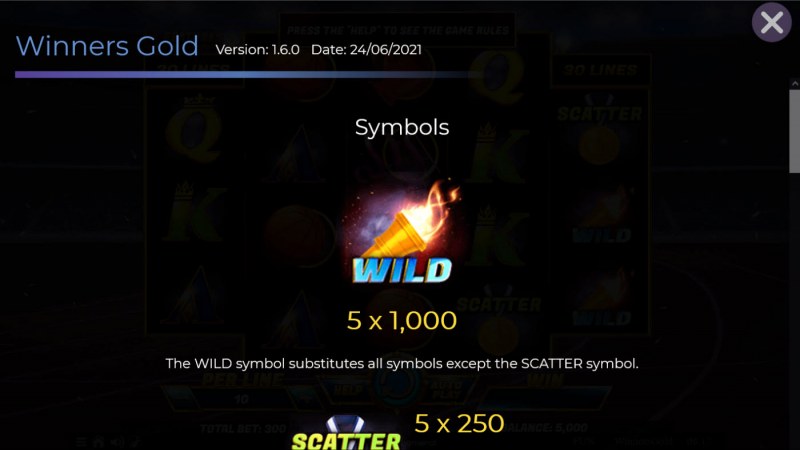 Winners Gold :: Wild Symbol Rules