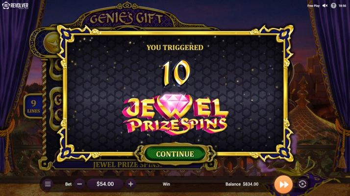 10 Free Spins Awarded