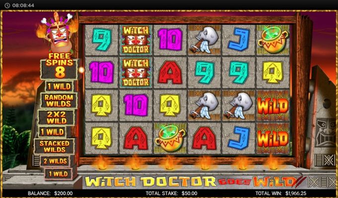Witch Doctor Goes Wild :: Free Spins triggered after consecutive winning spins