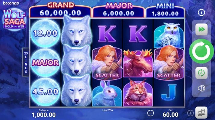 Wolf Saga Hold and Win :: Main Game Board