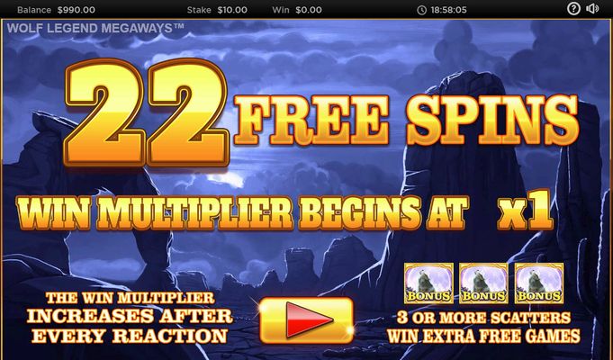 22 Free Spins Awarded