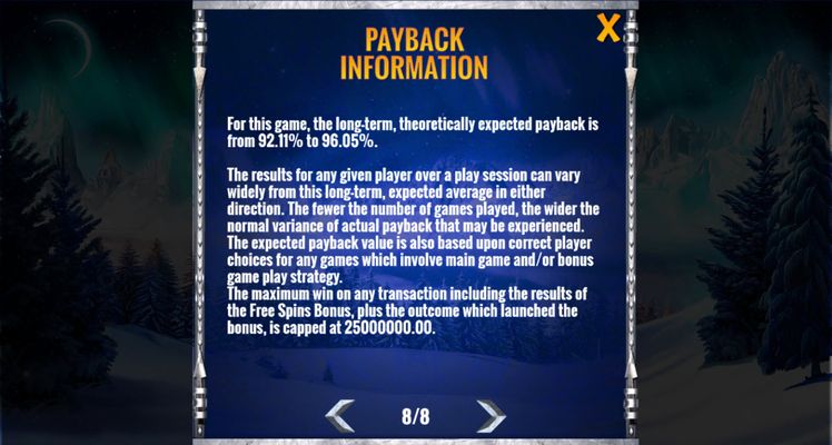 Wolf Ridge :: Payback Information