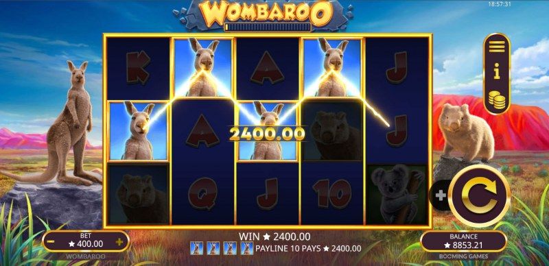Wombaroo Hold and Re-Spin :: A four of a kind win