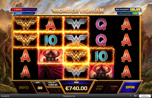 Wonder Woman :: Multiple winning combinations leads to a big win