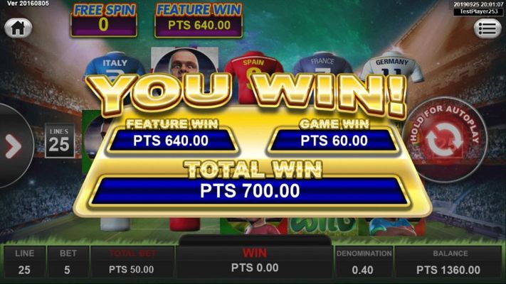 Total free spins payout