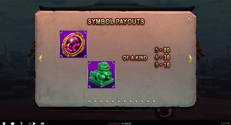 Wu Zetian :: Paytable - Medium Value Symbols