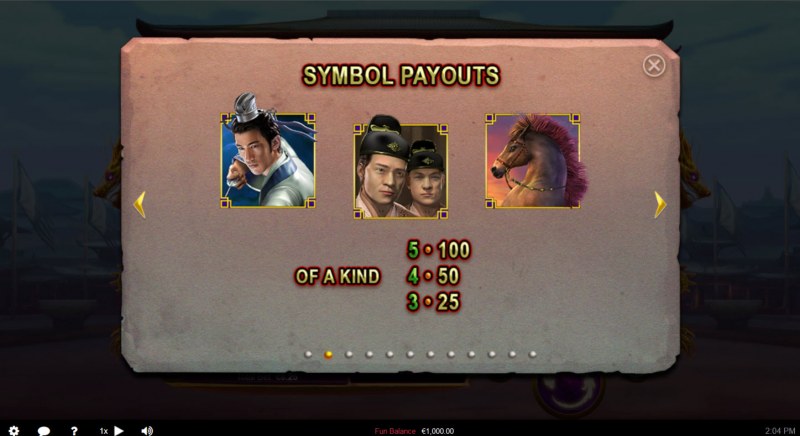 Paytable - Medium Value Symbols