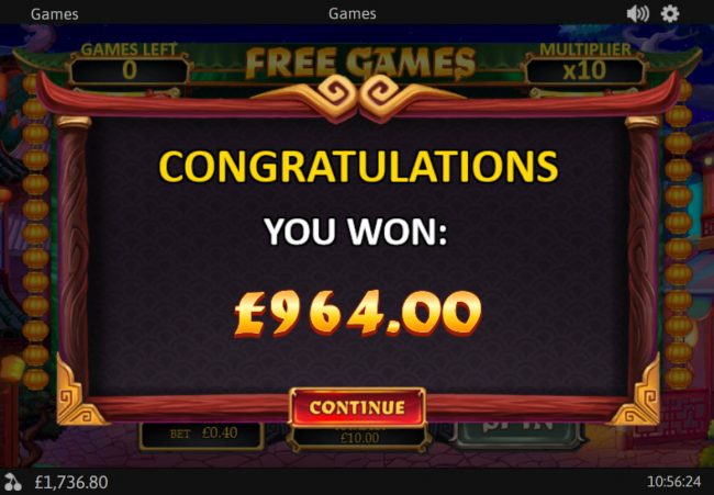 Total Free Spins Payout