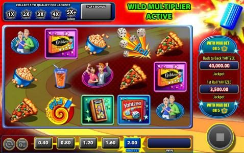 A pair of game logo scatter symbols triggers the Wild Multiplier
