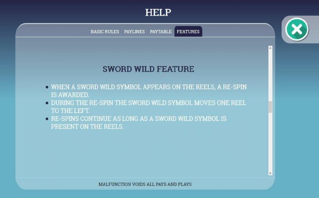 Sword Wild Feature Rules