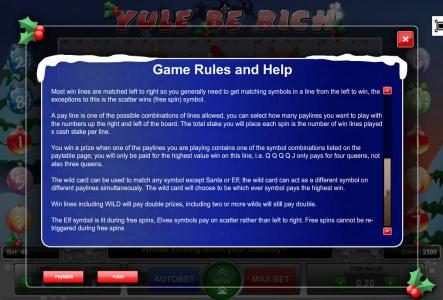 Game Rules and Help - Part 2