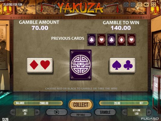Yakuza :: Gamble Feature Gameboard