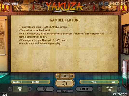 Yakuza :: Gamble Feature Rules