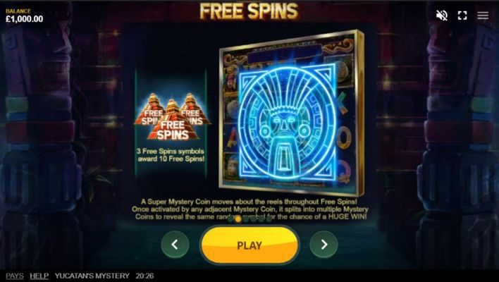 Yucatan's Mystery :: Free Spins Rules
