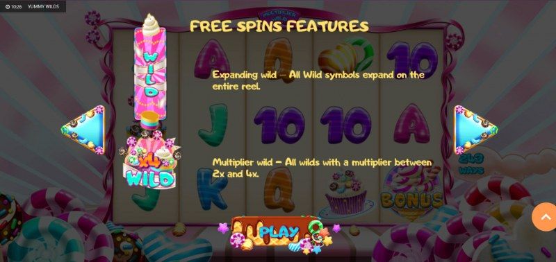 Yummy Wilds :: Free Spin Feature Rules