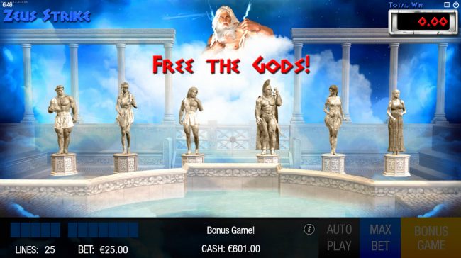 Zeus will free the gods and award cash prizes