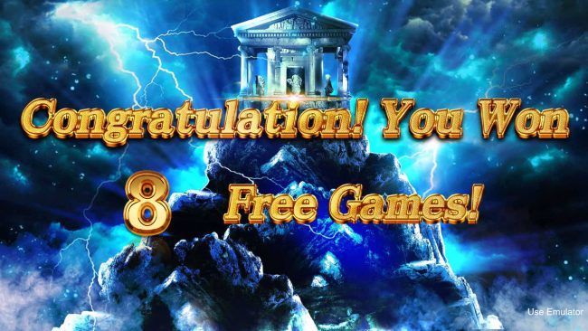 8 Free Spins Awarded